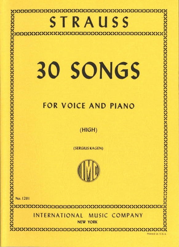 Strauss,R., 30 Songs (High) (IMC)