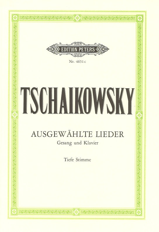 Tchaikovsky, Ausgewahlte Lieder (L) (Peters)