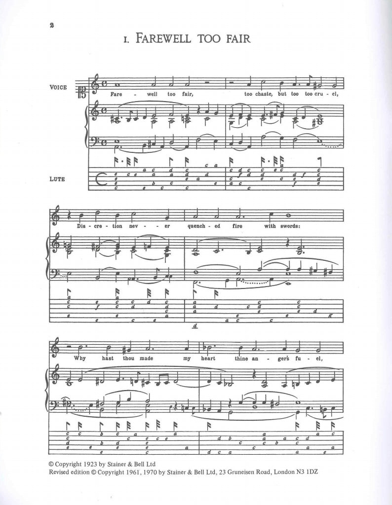 Dowland, Third Booke of Songs (1603) (Stainer & Bell)