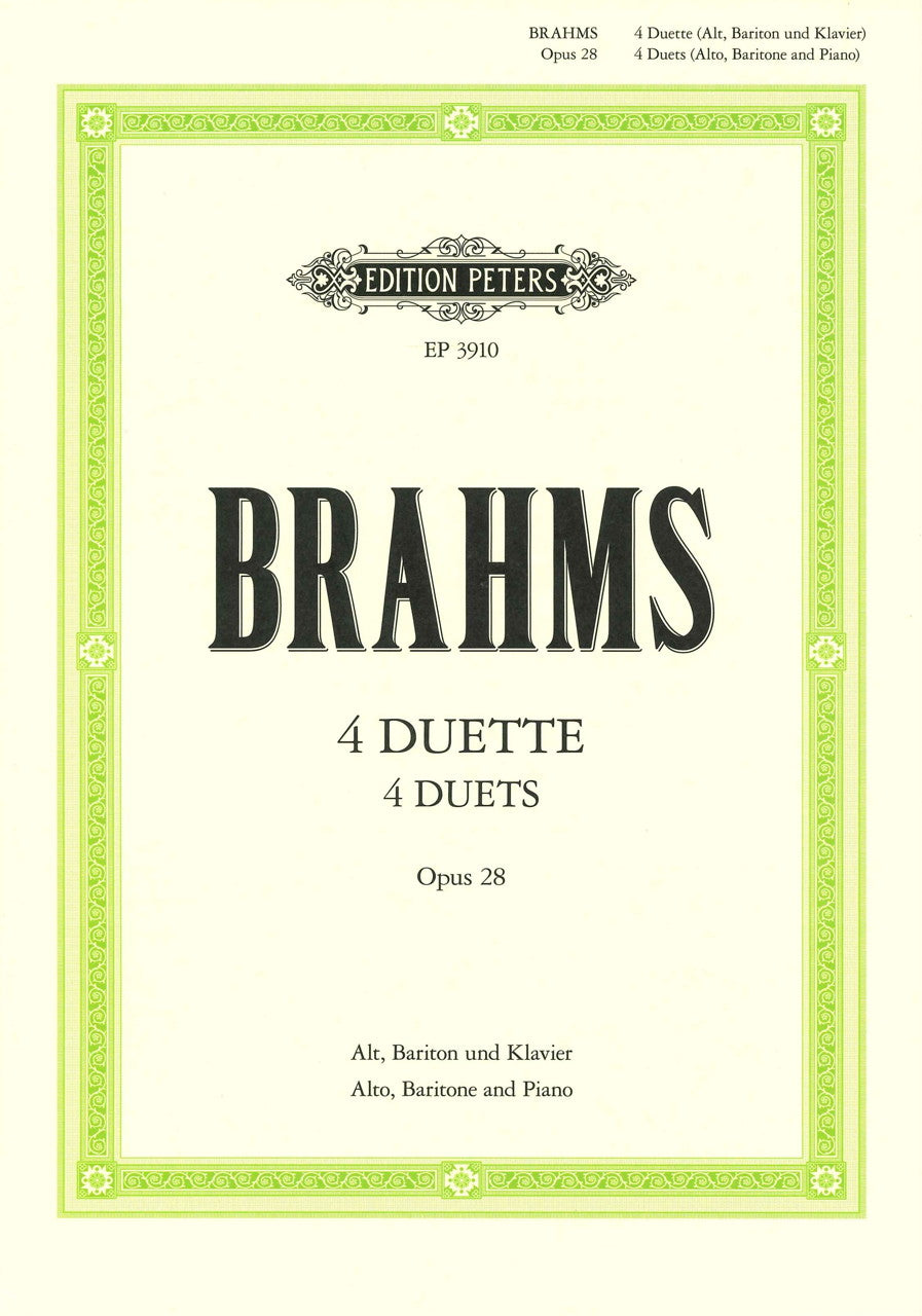 Brahms, Duette 2: op. 28 (Alt,Bar) (Peters)