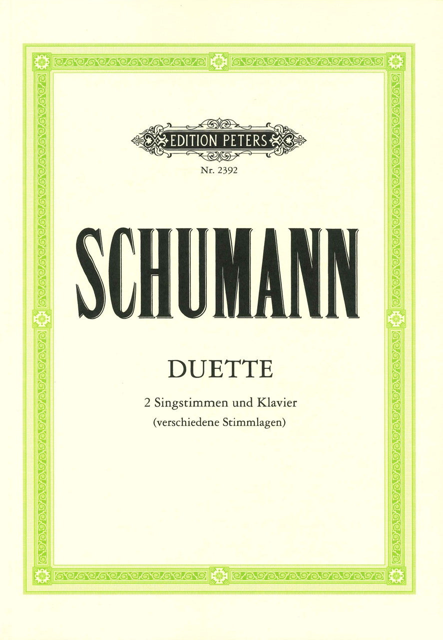 Schumann, Duette (2 Voices,Piano) (Peters)