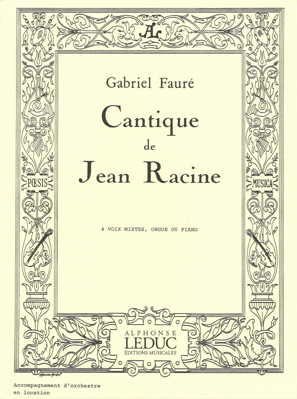 Faure, Cantique de Racine (SATB,Org/Pf) (Hamelle)