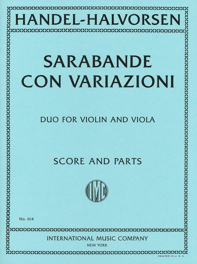 Handel, Sarabande con Variazioni (Vn,Va) (IMC)