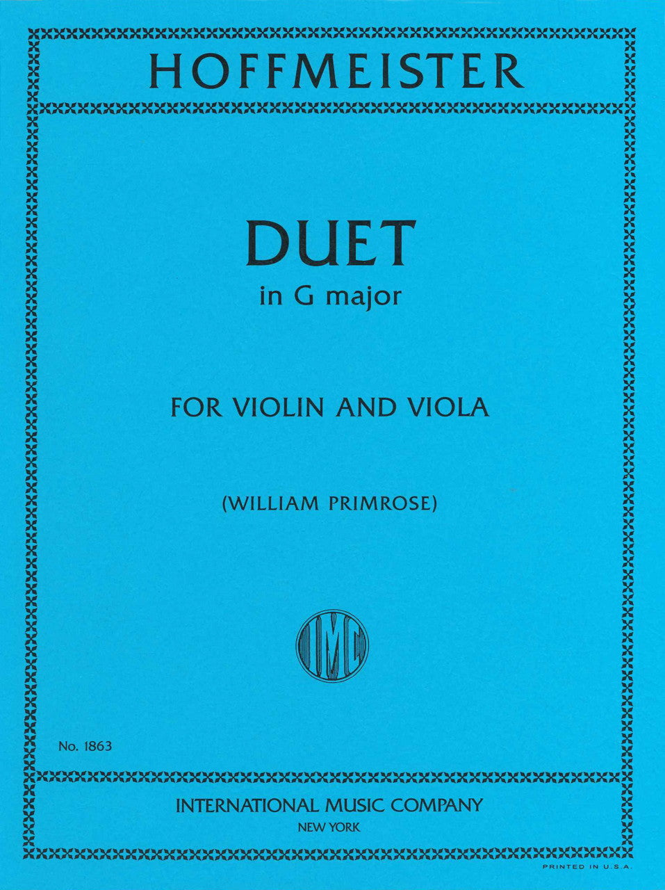 Hoffmeister, Duet in G (Vn,Va) (IMC)