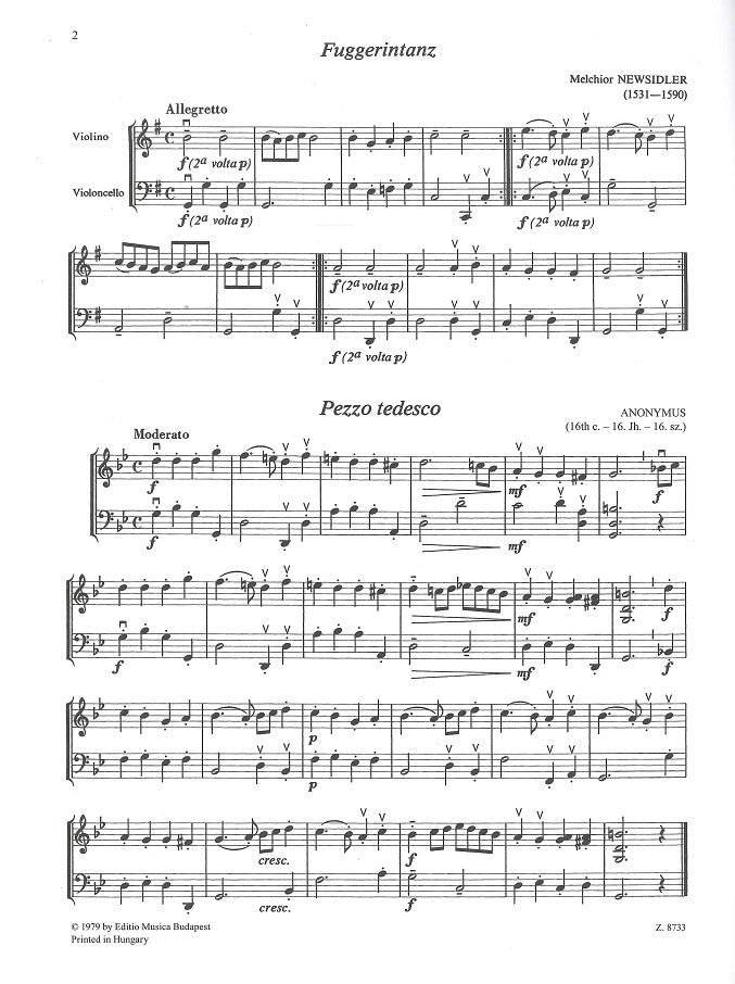 Duets for Vn & Vc for Beginners 1 (Editio Musica Budapest)