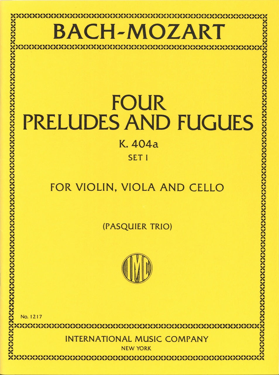 Bach/Mozart, 4 Prelude & Fugue, 1 (Trio) (IMC)