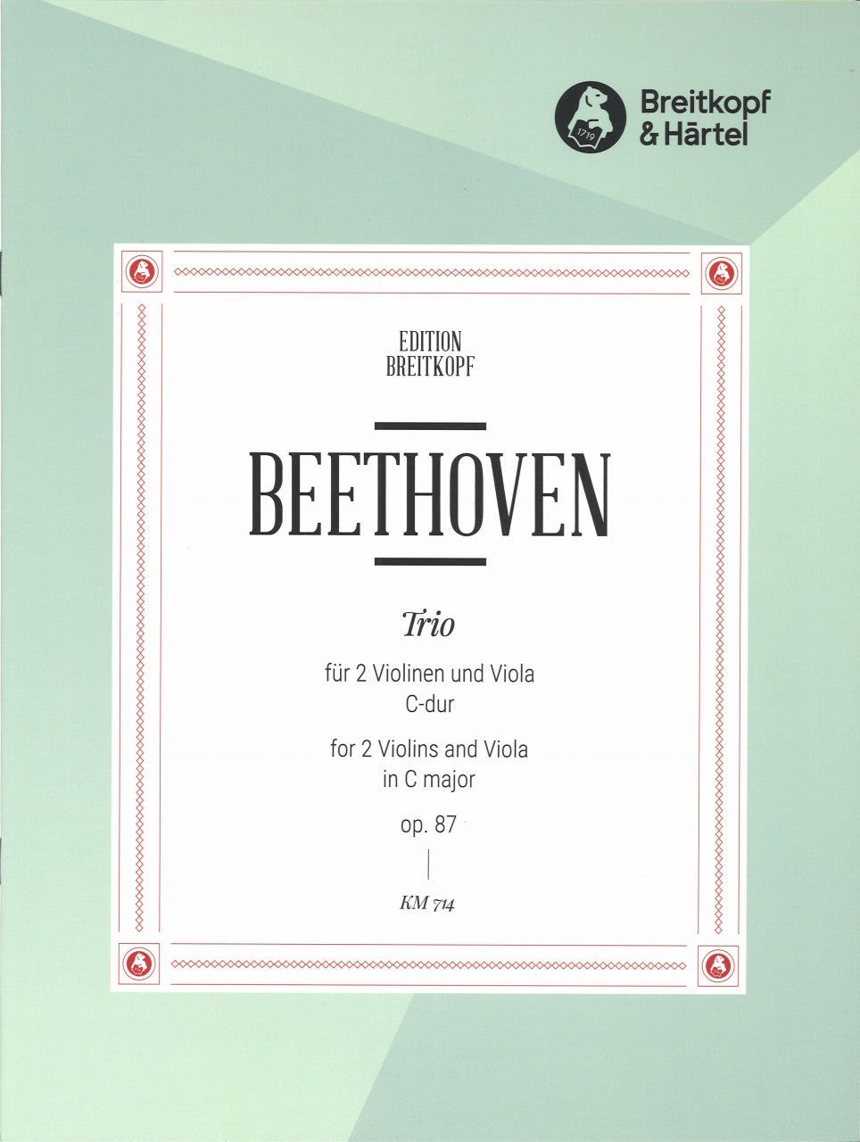 Beethoven, Trio op. 87 in C (2Vn,Va) (Breitkopf)