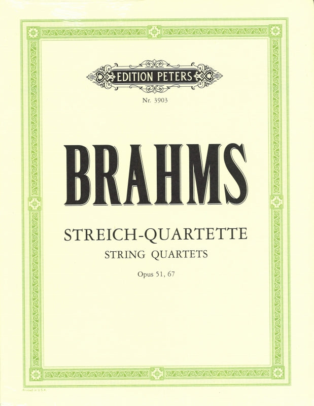 Brahms, String Quartets op. 51/1-2, 67 (Peters)
