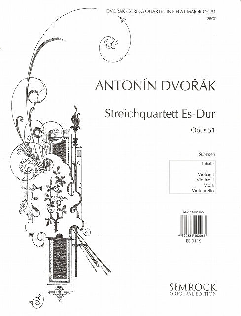 Dvorak, String Quartet No.10 op. 51 B 92 (Simrock)