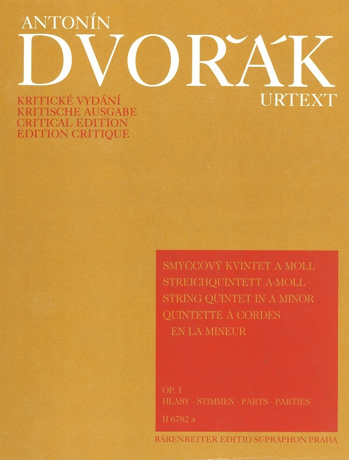 Dvorak, String Quintet op. 1 in a B 7 (Supraphon)