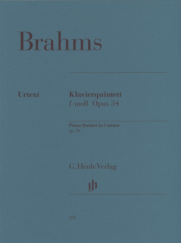 Brahms, Piano Quintet in f op. 34 (Henle)