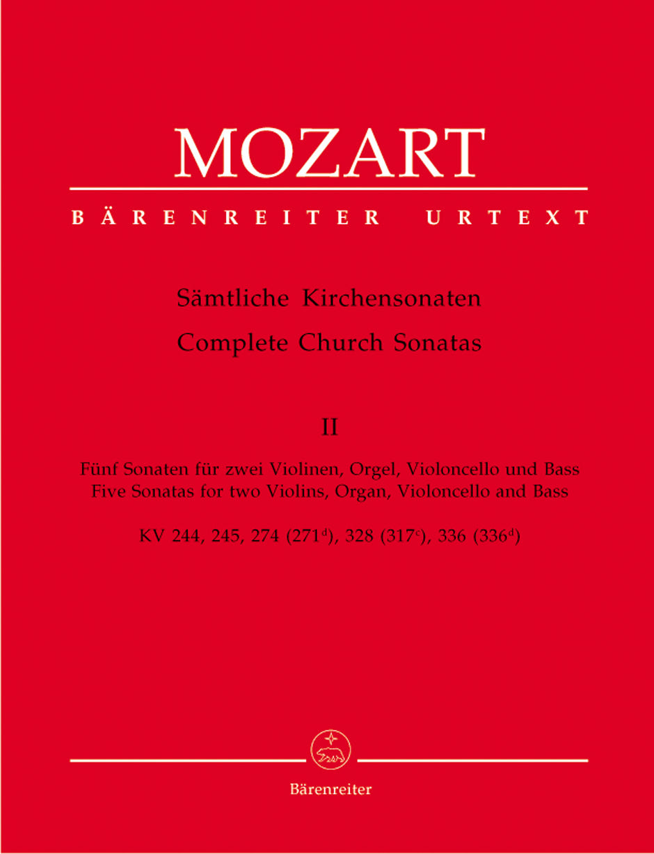 Mozart, Kirchensonaten 2 (Score,Parts) (Barenreiter)