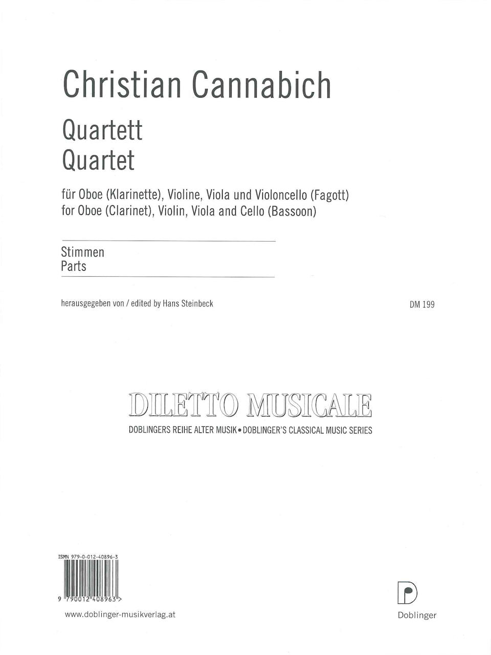 Cannabich, Quartet in Bb (Ob/Cl,Str) (Doblinger)