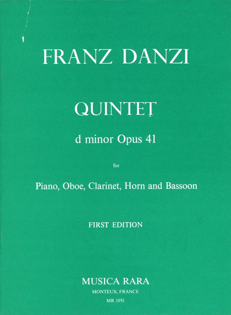 Danzi, Quintet op. 41 (Ob,Cl,Bn,Hn,Pf) (Musica Rara)