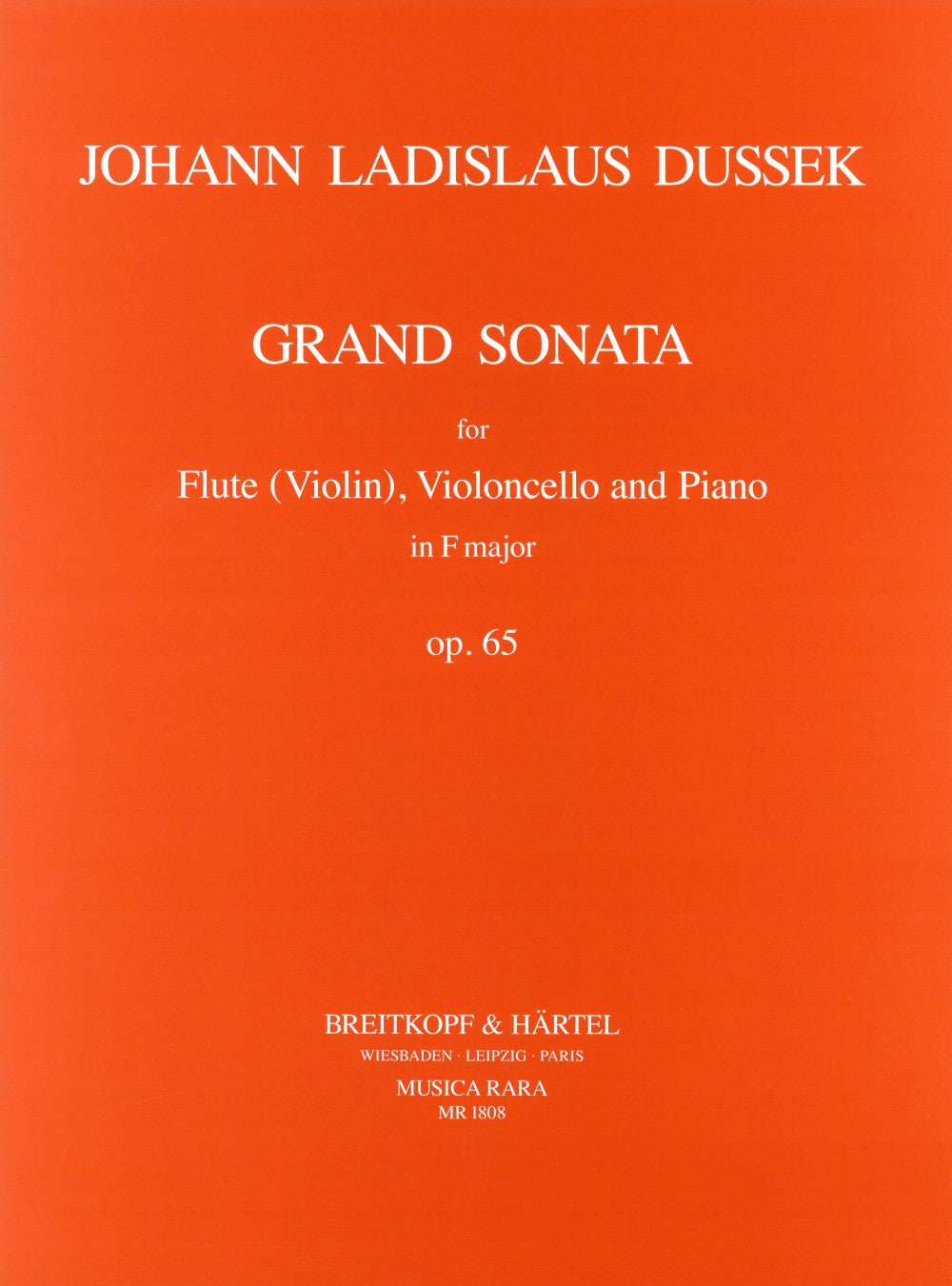 Dussek, Grand Sonata op. 65 (Fl,Vc,Pf) (Musica Rara)
