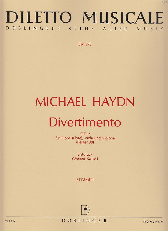 Haydn,M., Divertimento in C (Ob,Va,CB) (Doblinger)