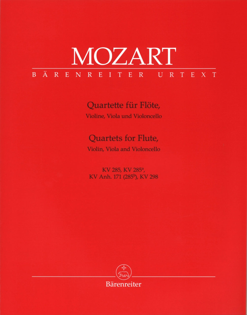 Mozart, Quartets KV 285, 285a, 285b, 298 (Barenreiter)