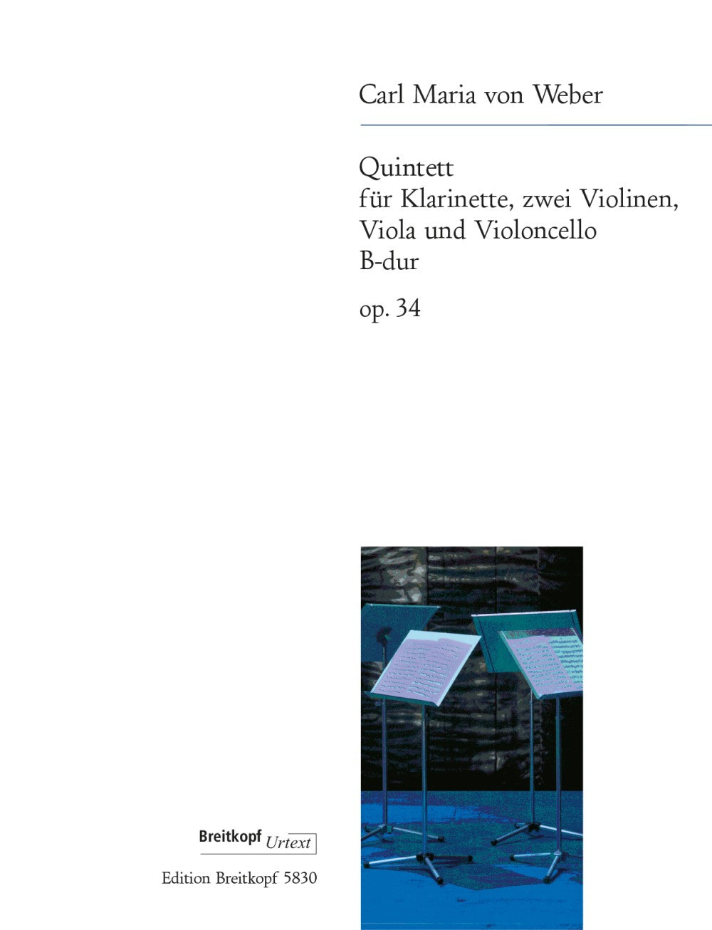 Weber, Quintet op. 34 in Bb (Cl,Str) (Breitkopf)