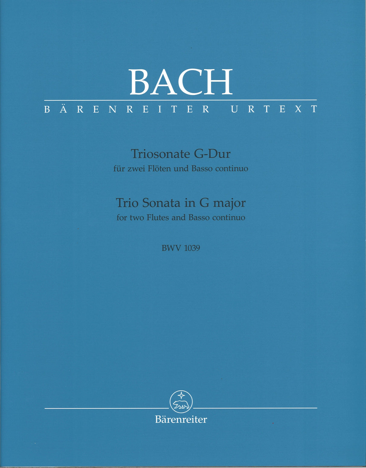 Bach, Triosonate BWV 1039, G-dur(2Fl,Bc) (Barenreiter)