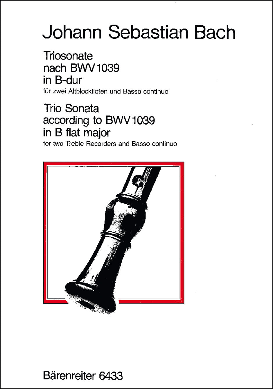 Bach, Trio Sonata in Bb after BWV 1039 (Barenreiter)