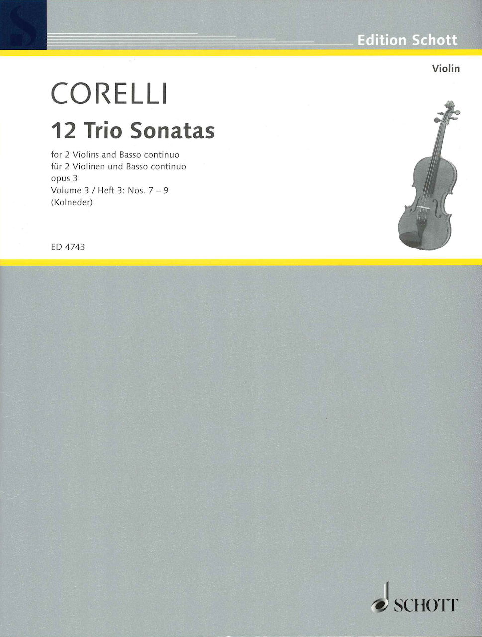 Corelli, Triosonaten op.3/7-9 (2Vn,Bc) (Schott)