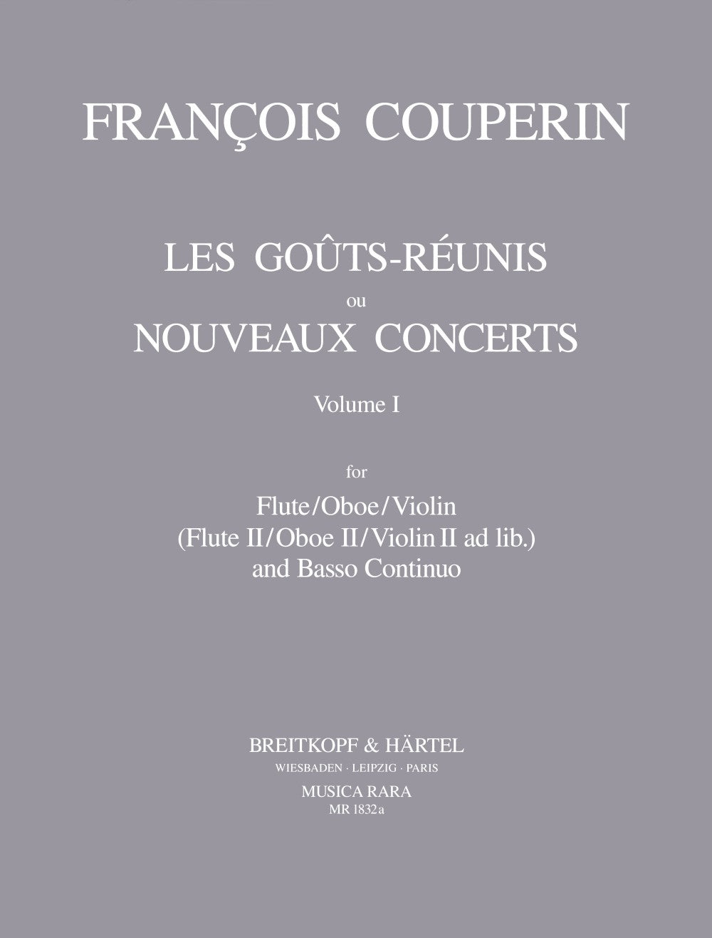 Couperin, Gouts-reunis 1: 5-8 (Musica Rara)