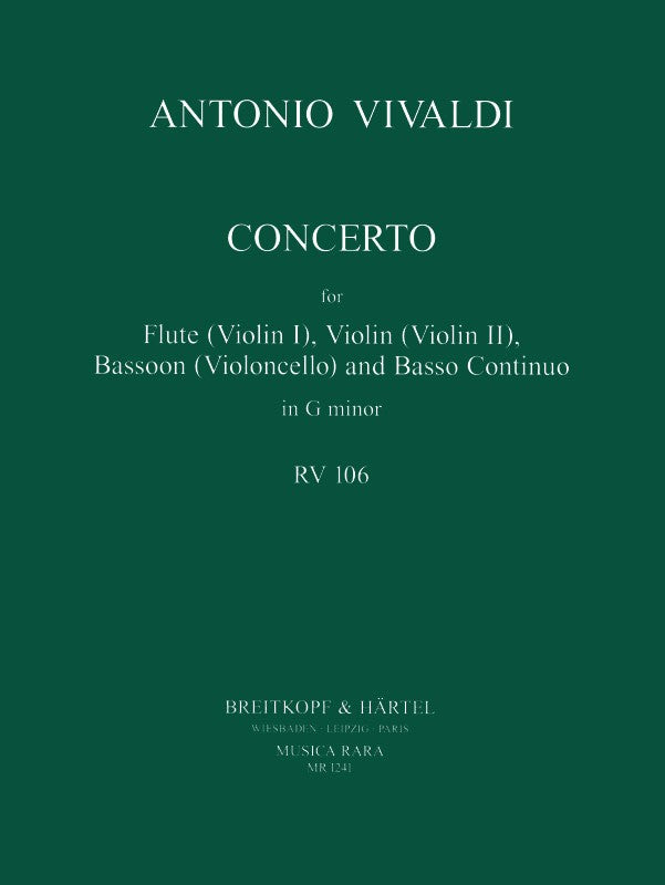 Vivaldi, Concerto in g, F 12/8, RV 106 (Musica Rara)