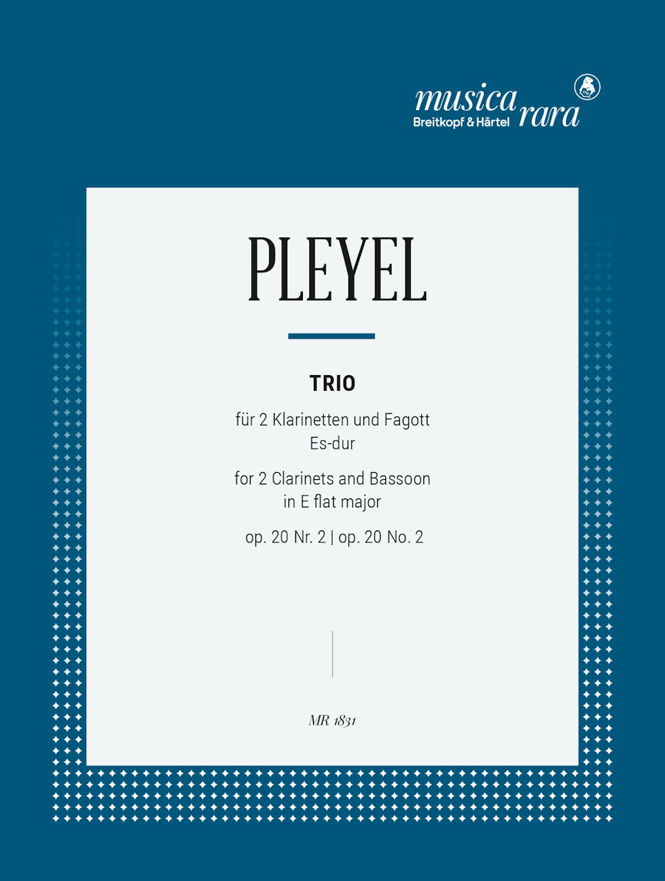 Pleyel, Trio op. 20/2 in Eb (2Cl,Bn) (Musica Rara)