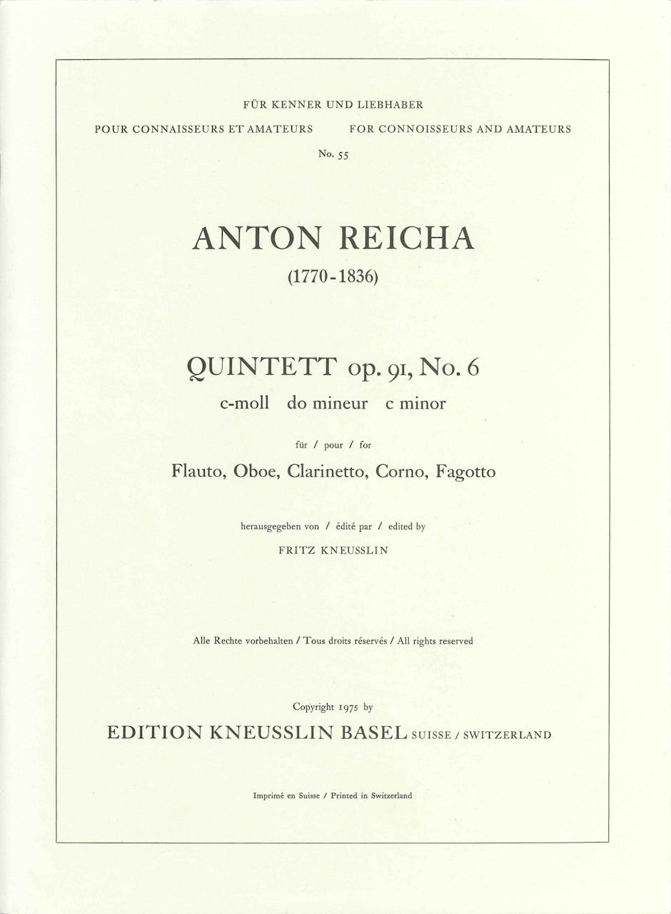 Reicha, Quintett op. 91/6 (Kneusslin)