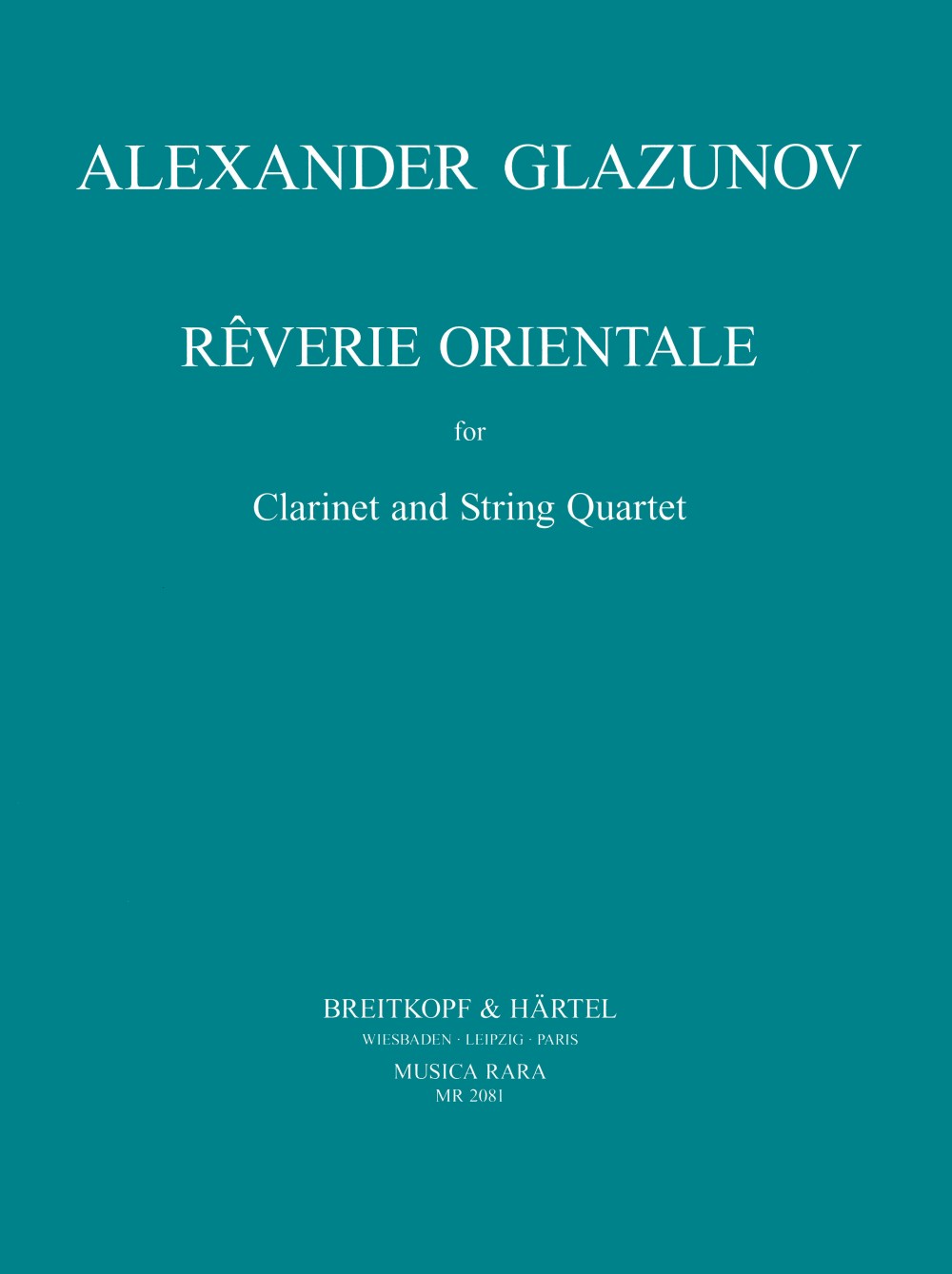 Glazunov, Oriental Reverie (Cla,Str) (Musica Rara)