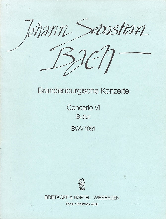Bach, Brandenburg Concerto 6 Full Score (Breitkopf)