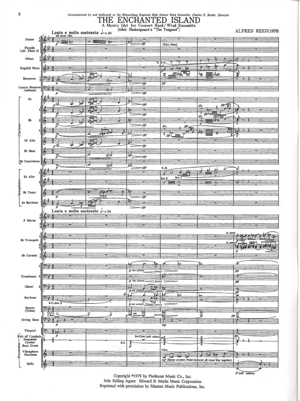 Reed, Enchanted Island: A Mystic Idyl (Masters Music)