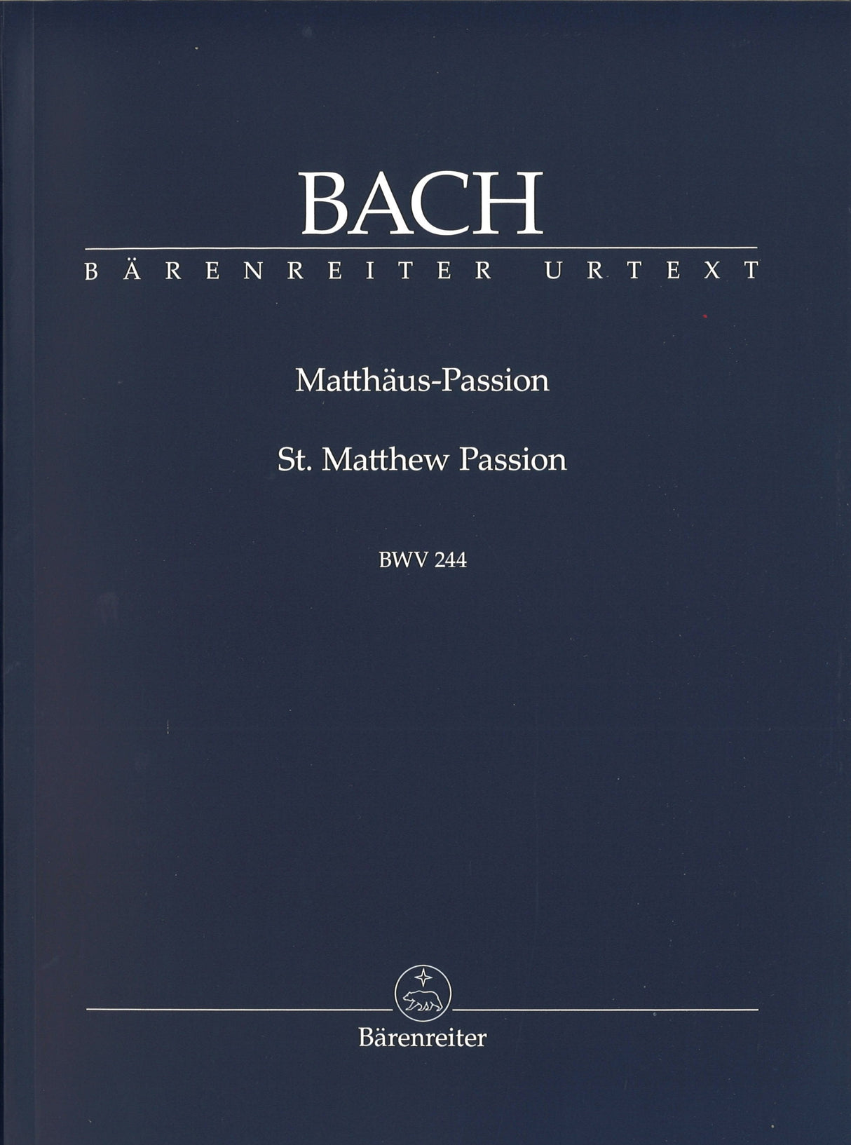 Bach, BWV 244 Matthaus-Passion (Durr) (Barenreiter)