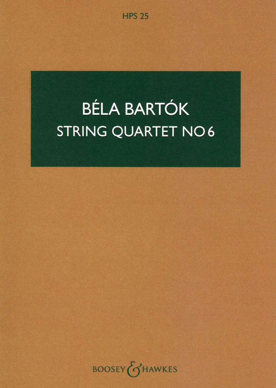 Bartok, String Quartet No. 6 (Boosey)
