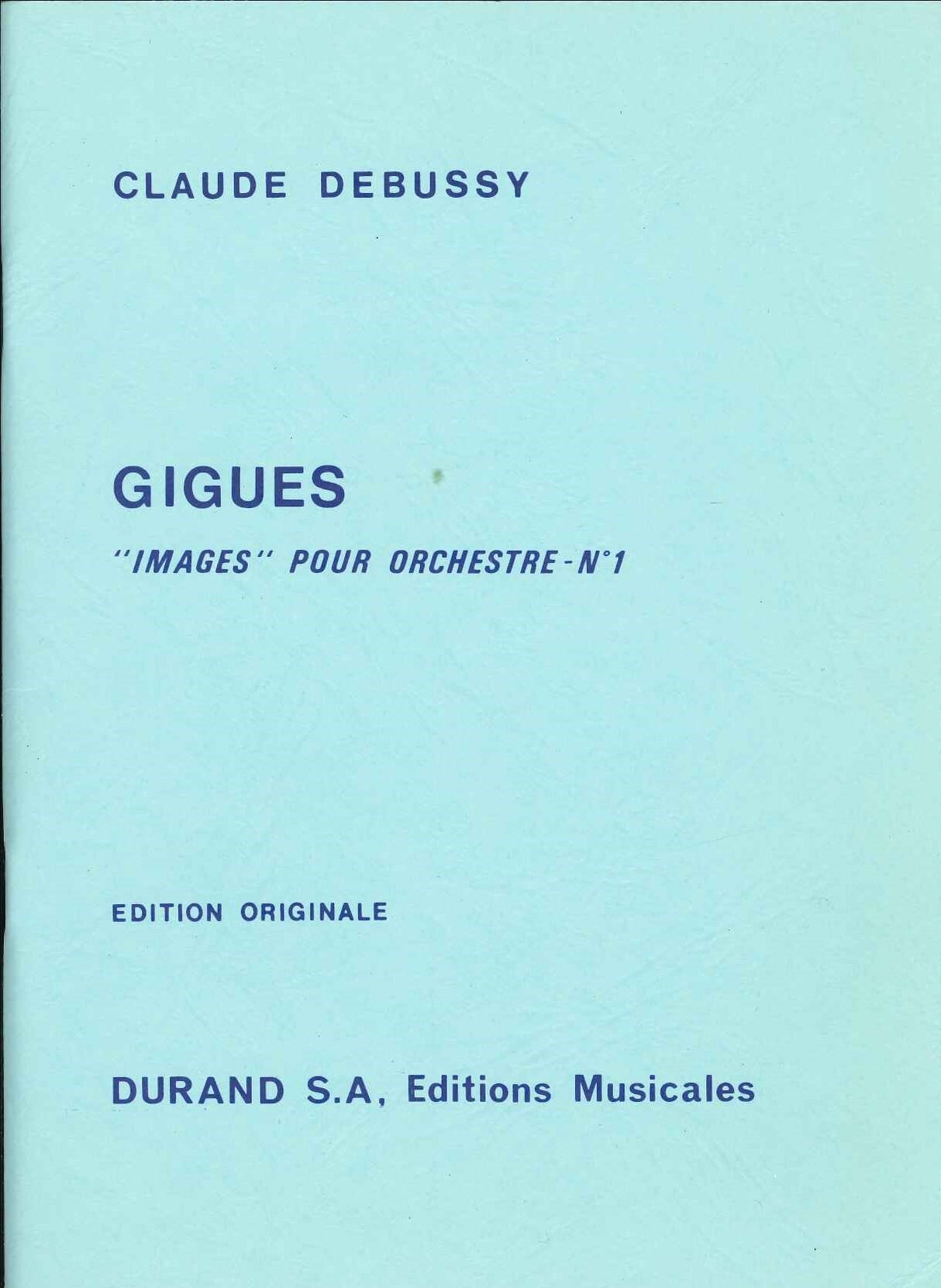 Debussy, Images 1: Gigues (Durand)