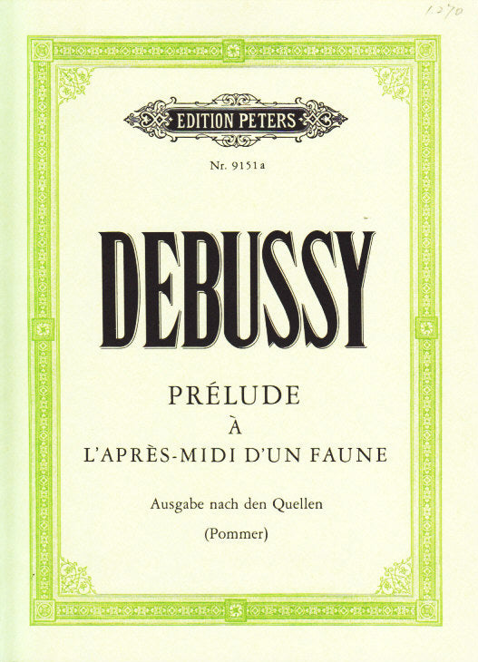 Debussy, Prelude a l'apres-midi d'un fau (Peters)