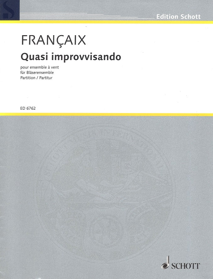 Francaix, Quasi improvvisando (11Winds) (Schott)