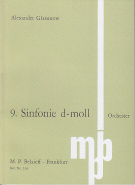 Glazunov, Symphony No. 9 in d (Belaieff)