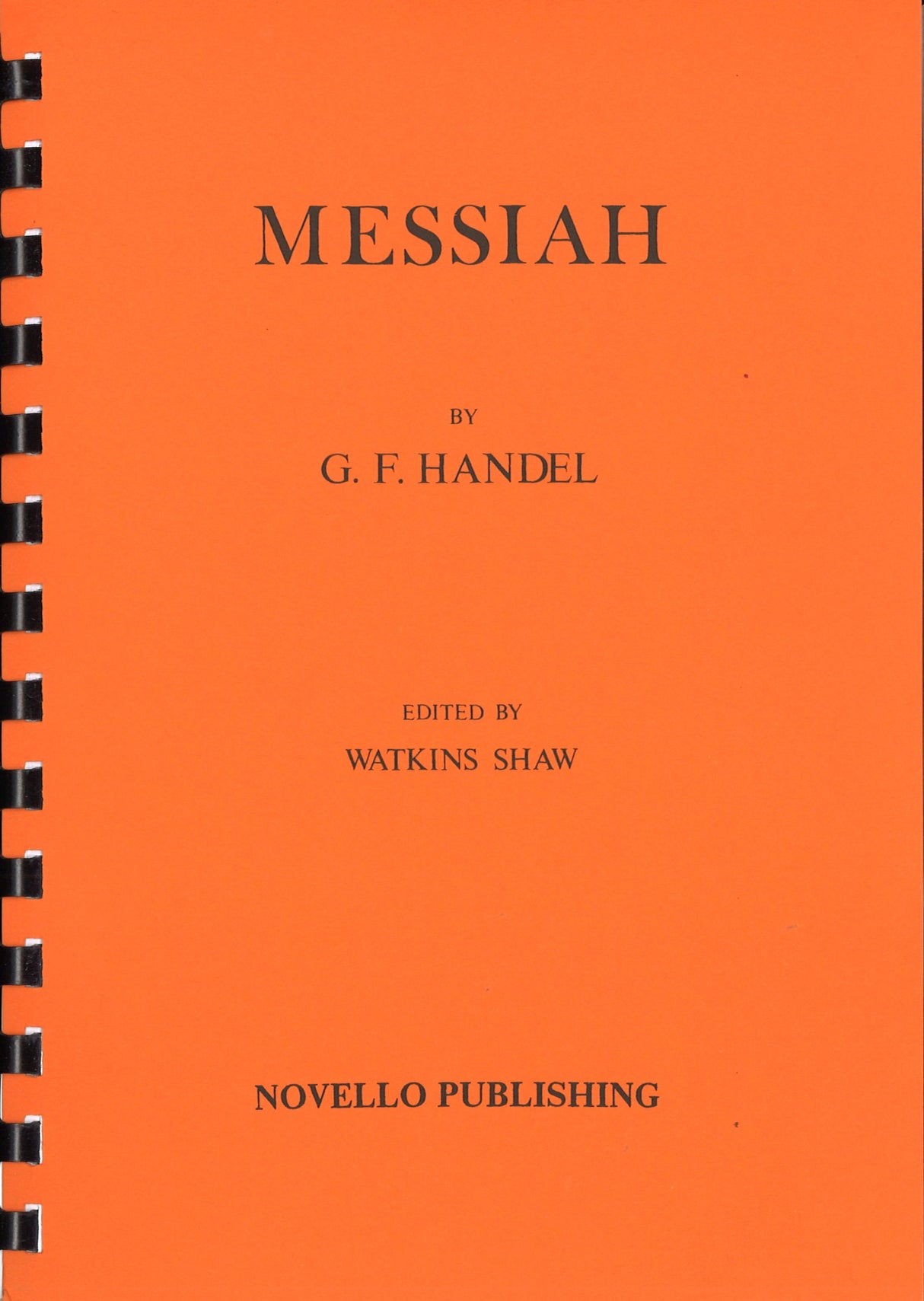 Handel, Messiah (W. Shaw) (Novello)