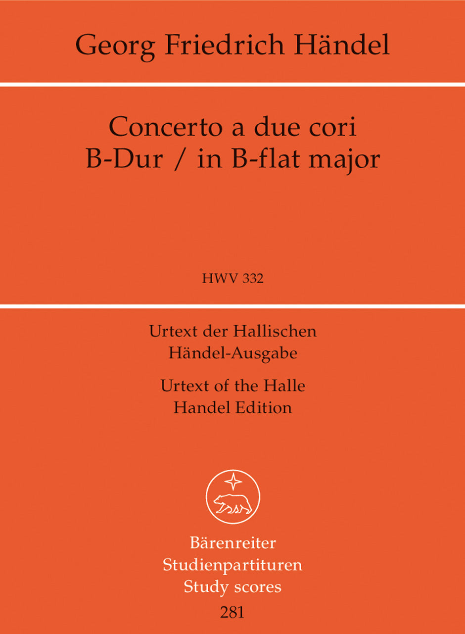 Handel, Concerto a due cori HWV 332 (Barenreiter)