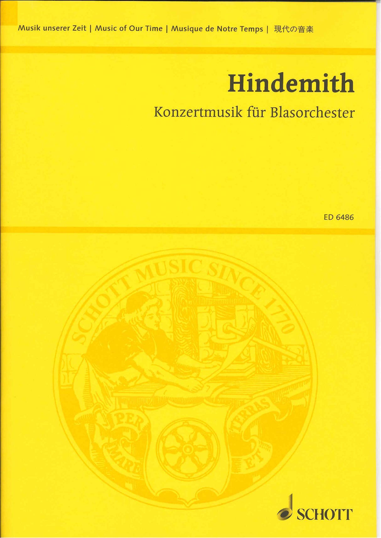 Hindemith, Konzertmusik op. 41 Blasorch. (Schott)