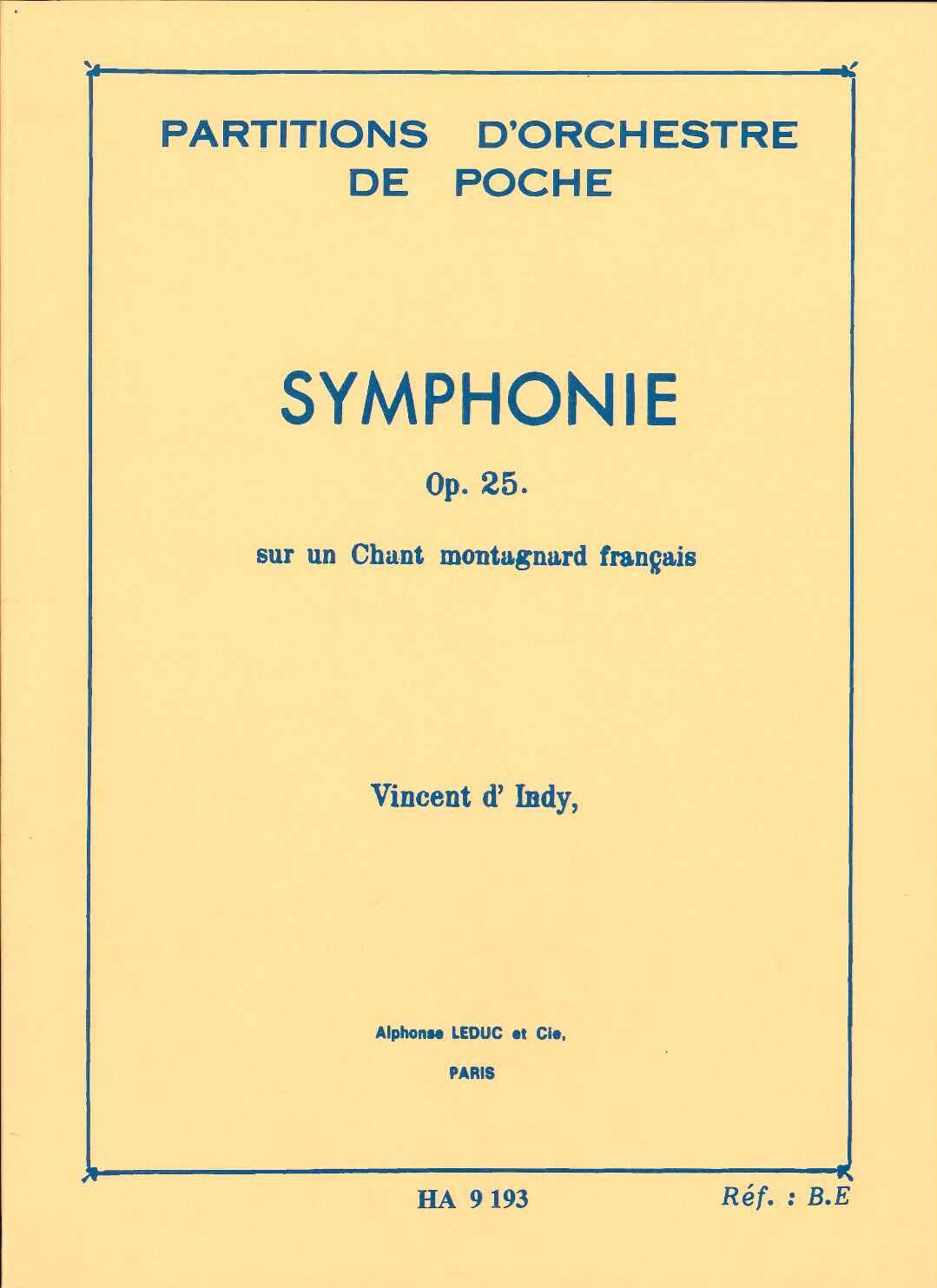 Indy,d', Symphonie sur un chant montagna (Hamelle)