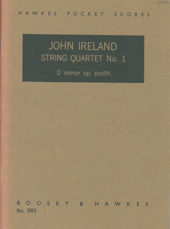 Ireland, String Quartet No. 1 in d (Boosey)