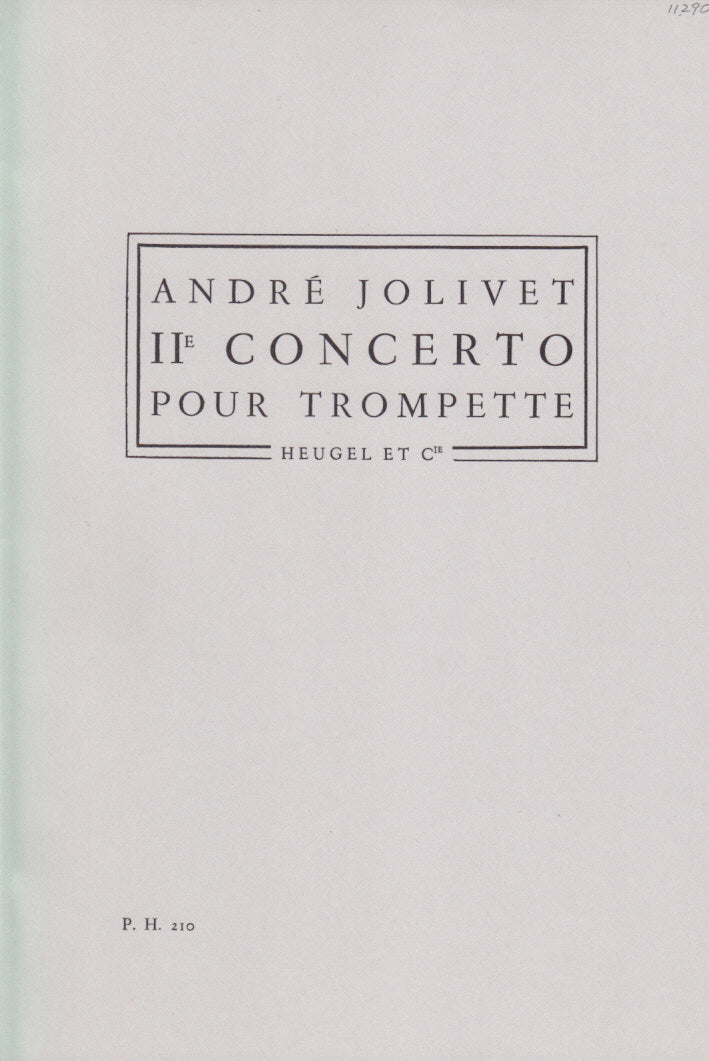Jolivet, Concerto pour trompette No. 2 (Heugel)