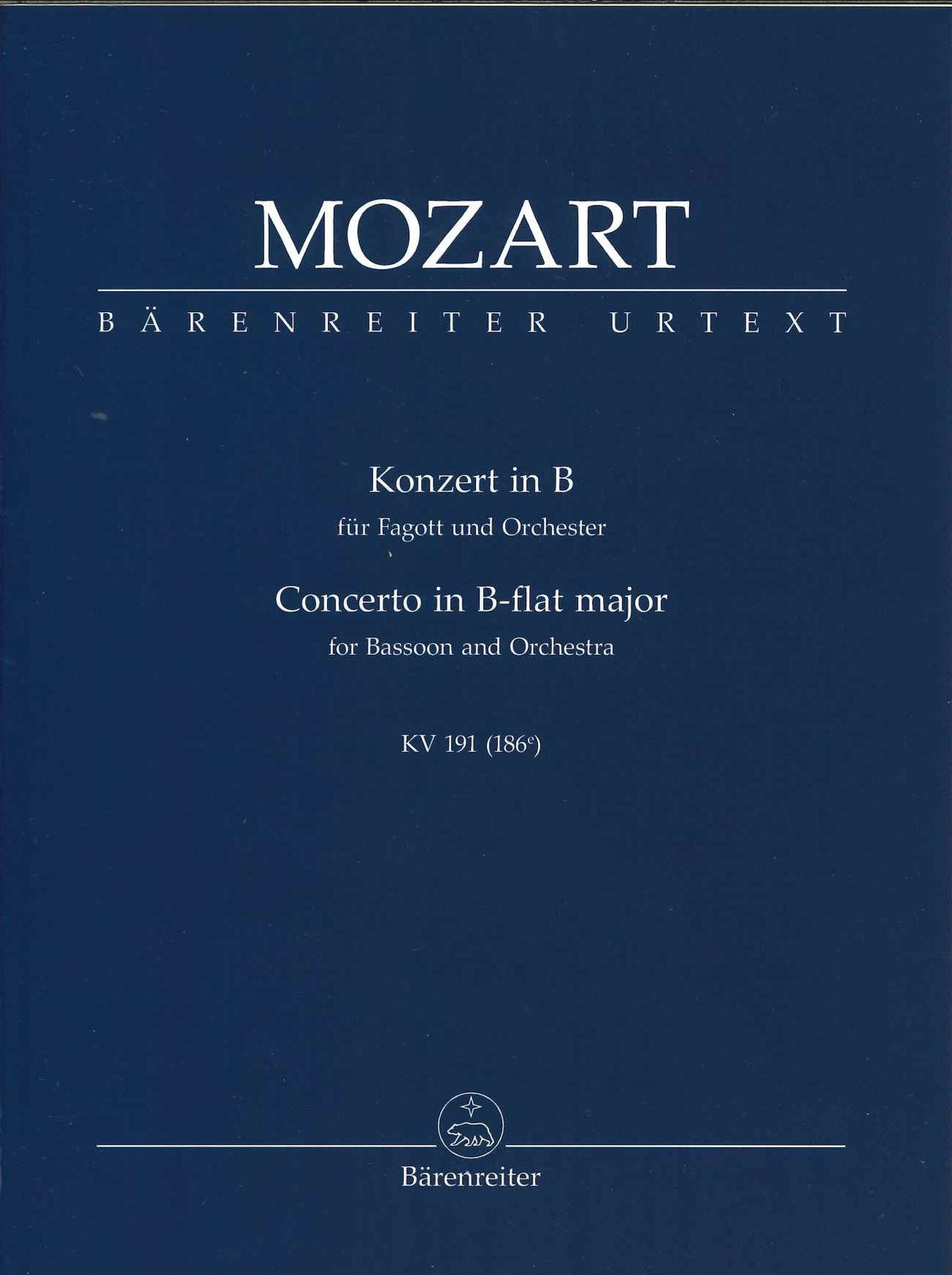 Mozart, Concerto for Bassoon KV 191 (Barenreiter)