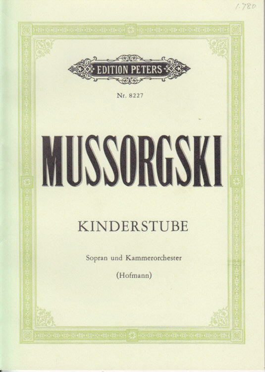 Mussorgsky, Kinderstube (Sop,Orch) (Peters)