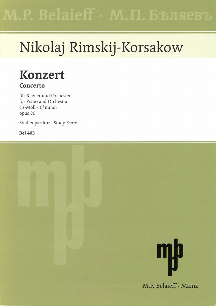 Rimsky-Korsakov, Concerto for Piano (Belaieff)