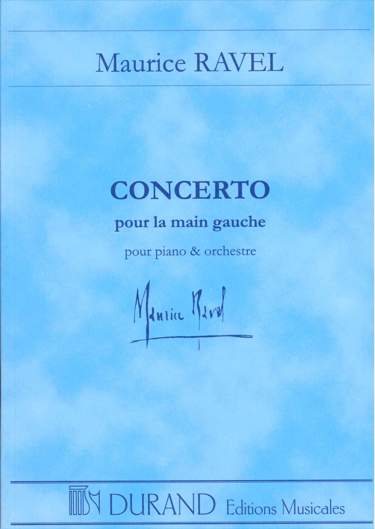 Ravel, Concerto pour la main gauche (Durand)