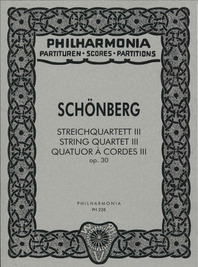 Schonberg, String Quartet No. 3 op. 30 (Universal)