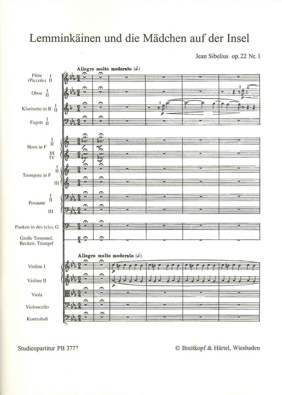 Sibelius, op. 22/1 Lemminkainen und die (Breitkopf)